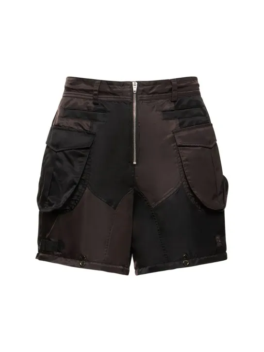 Andersson Bell   Detachable patchwork nylon cargo pants 