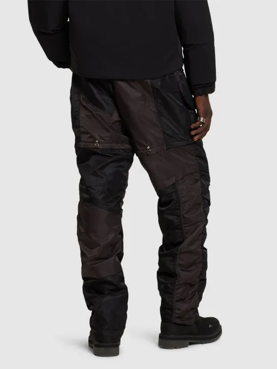 Andersson Bell   Detachable patchwork nylon cargo pants 