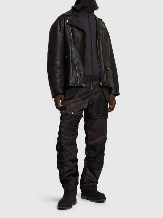 Andersson Bell   Detachable patchwork nylon cargo pants 