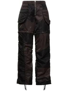 Andersson Bell   Detachable patchwork nylon cargo pants 