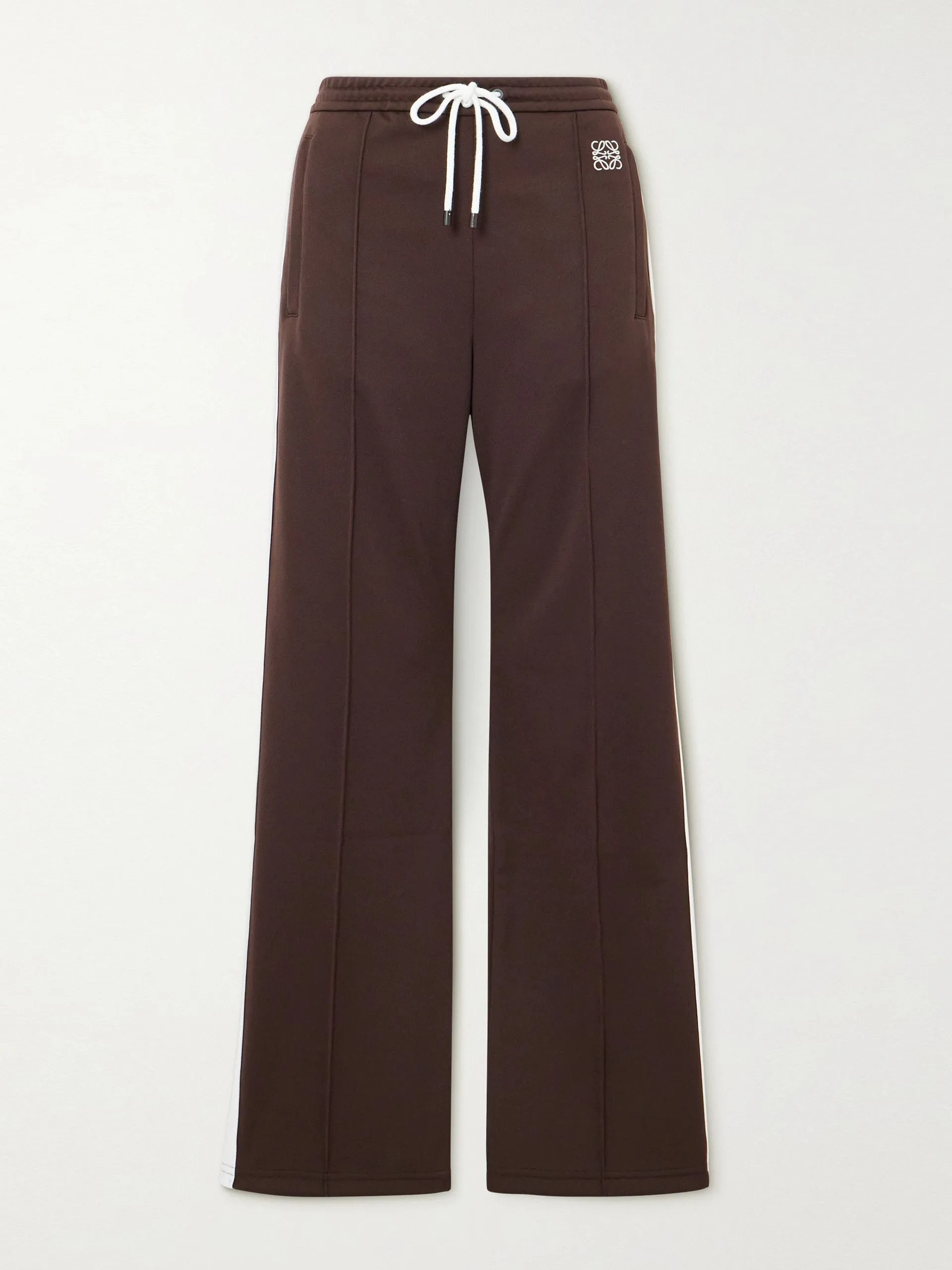 Brown jersey track pants
