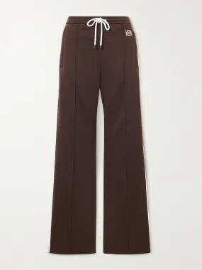 Brown jersey track pants