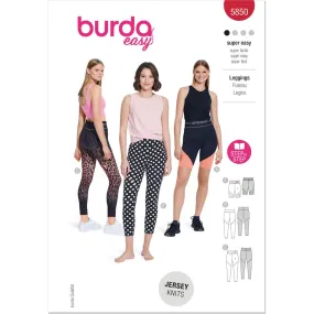 Burda Style Pattern 5850 Misses' Leggings B5850