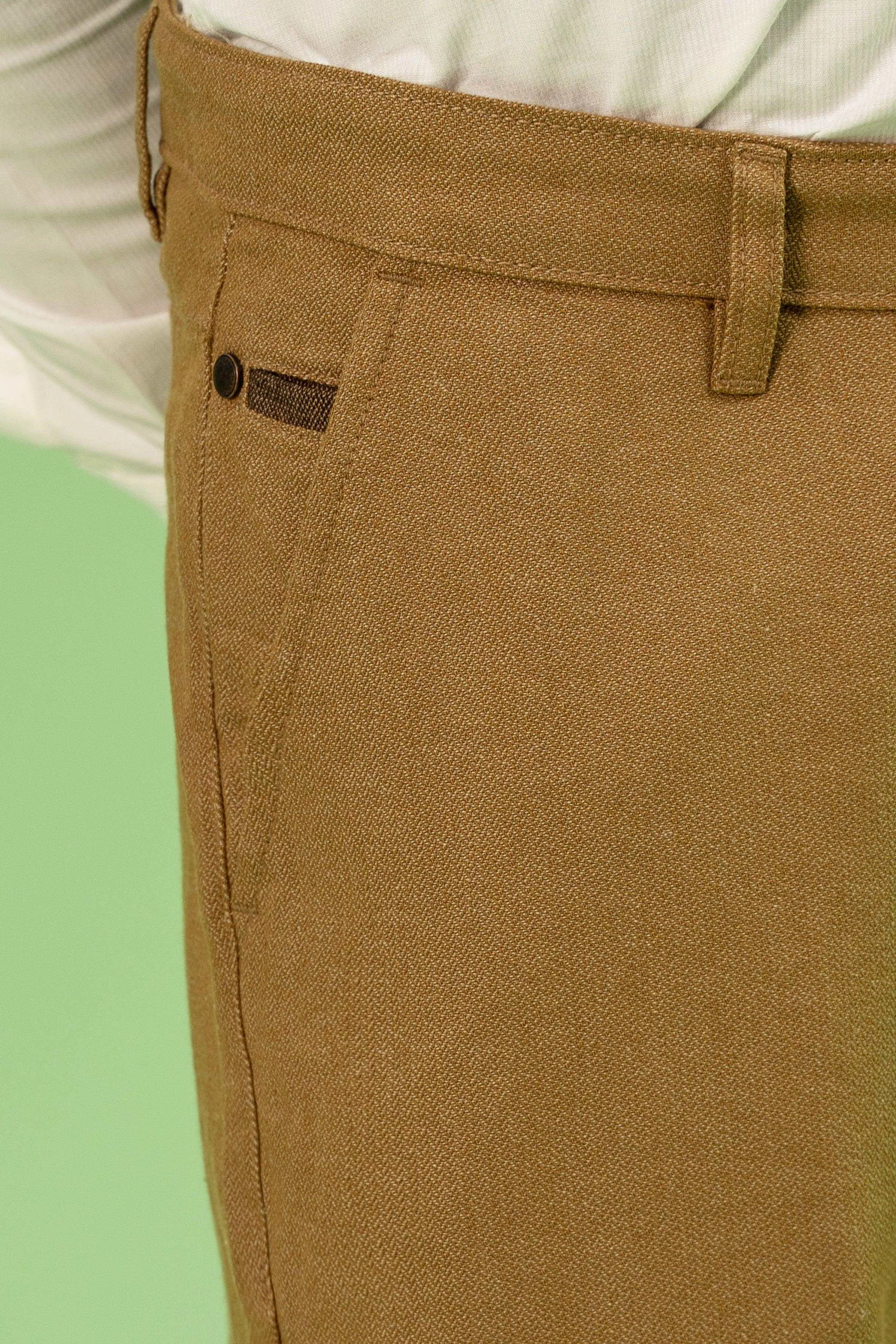 CROSS POCKET TEXTURED PANT KHAKI