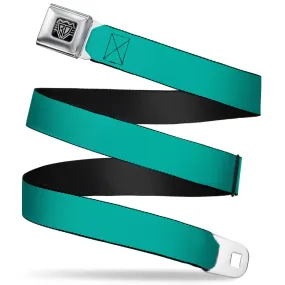 Ford Starburst Seatbelt Belt / Starburst Buckle   Teal Webbing