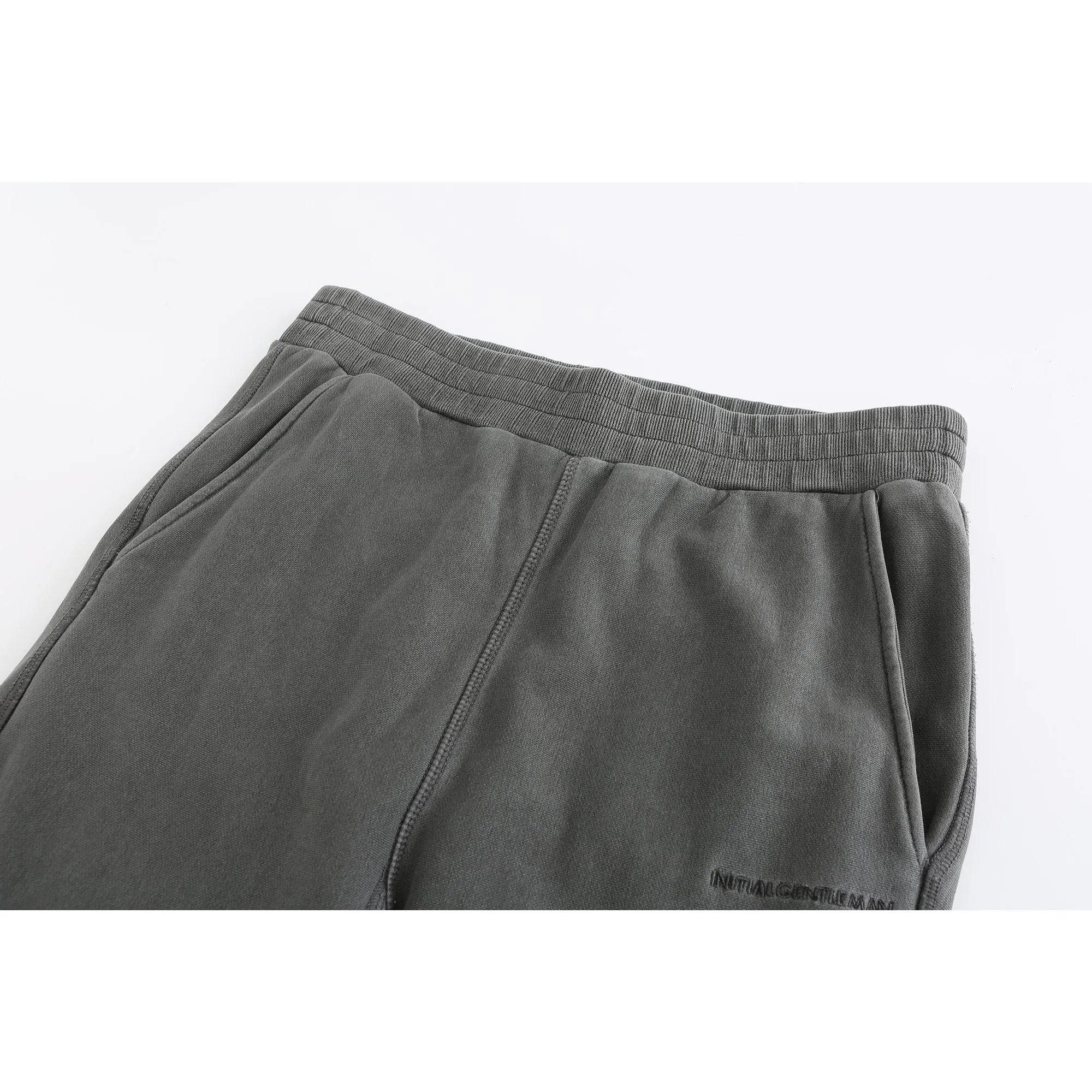 Men Washed Jogging Pants - Grey