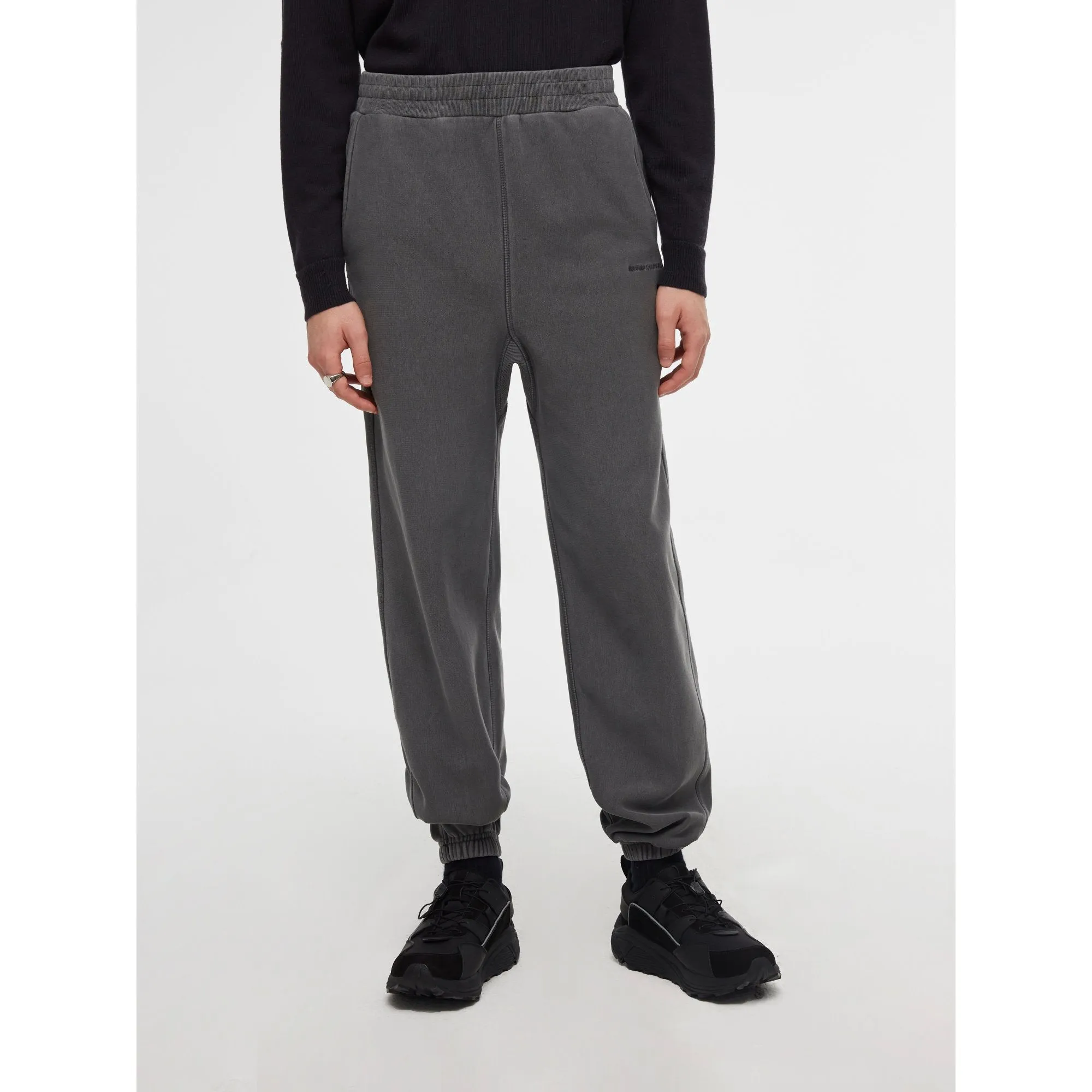 Men Washed Jogging Pants - Grey