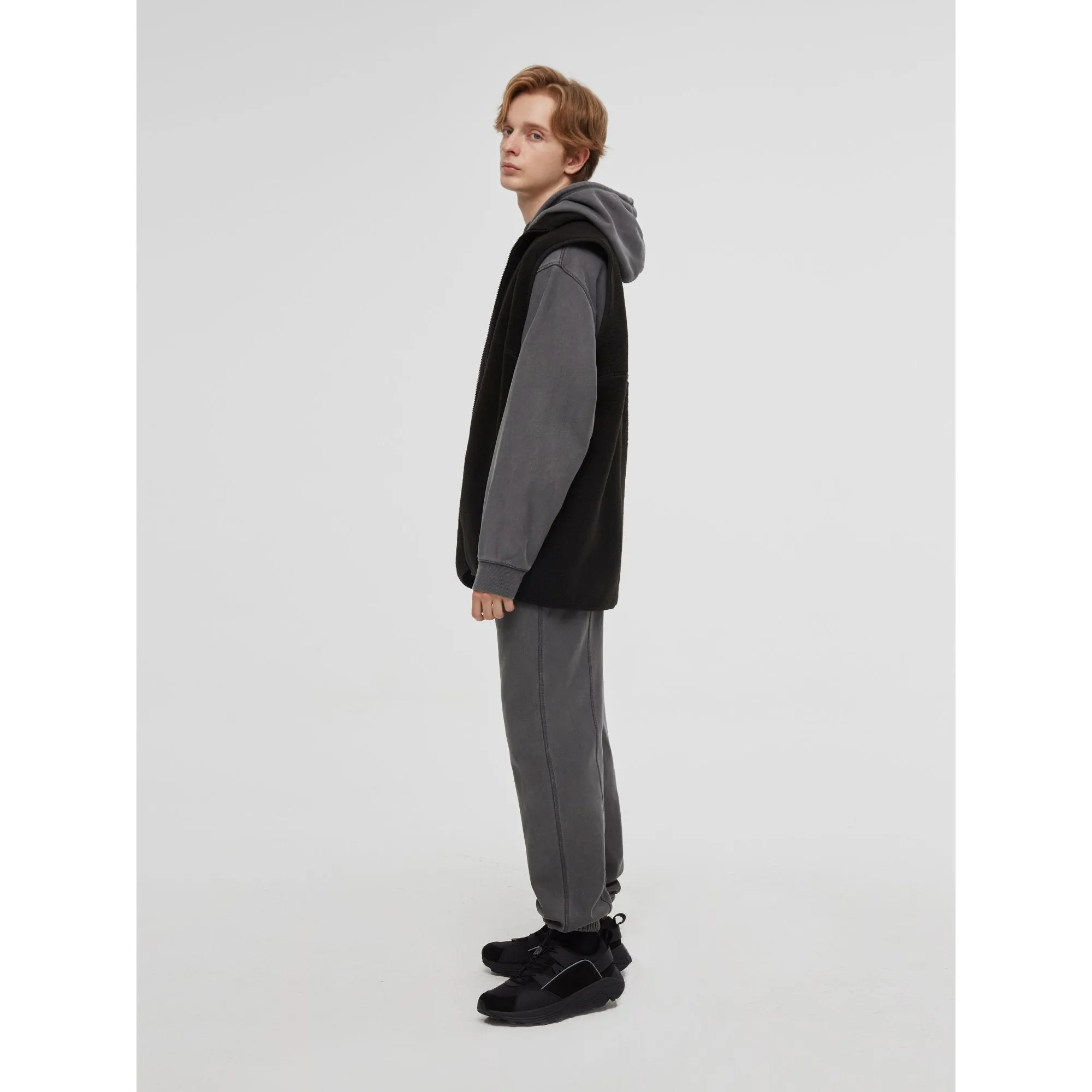 Men Washed Jogging Pants - Grey