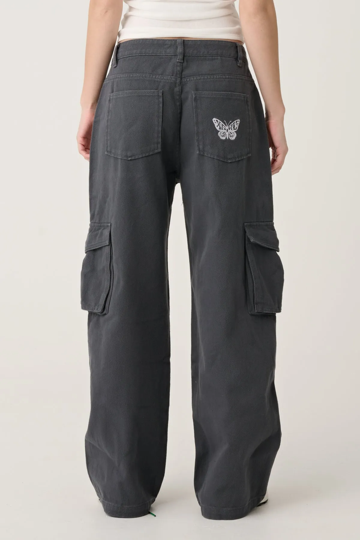 MILLS DRILL CARGO PANT - Charcoal