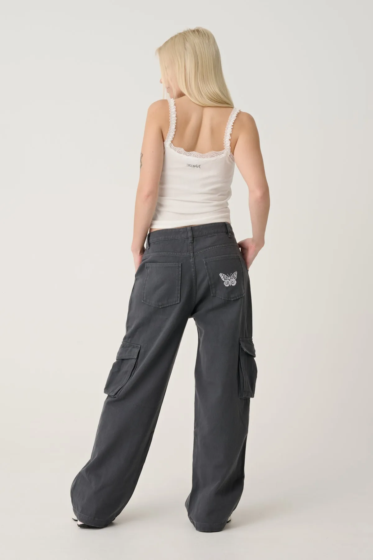 MILLS DRILL CARGO PANT - Charcoal