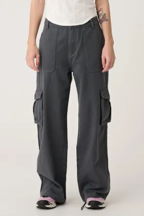MILLS DRILL CARGO PANT - Charcoal