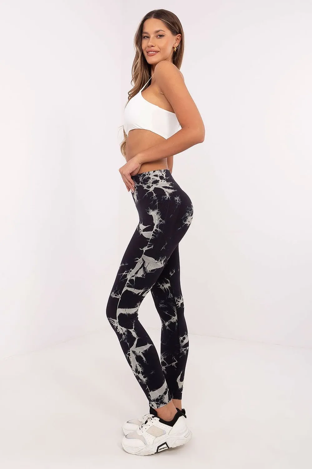 Power Flow Printed Activewear Long Leggings