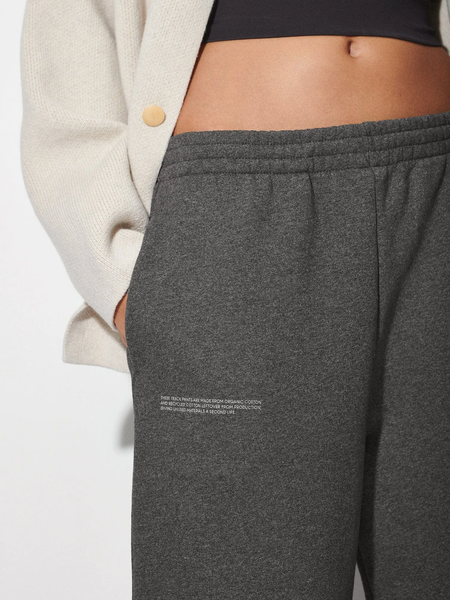 Reclaimed Cotton Barrel-Leg Track Pants—reclaim charcoal
