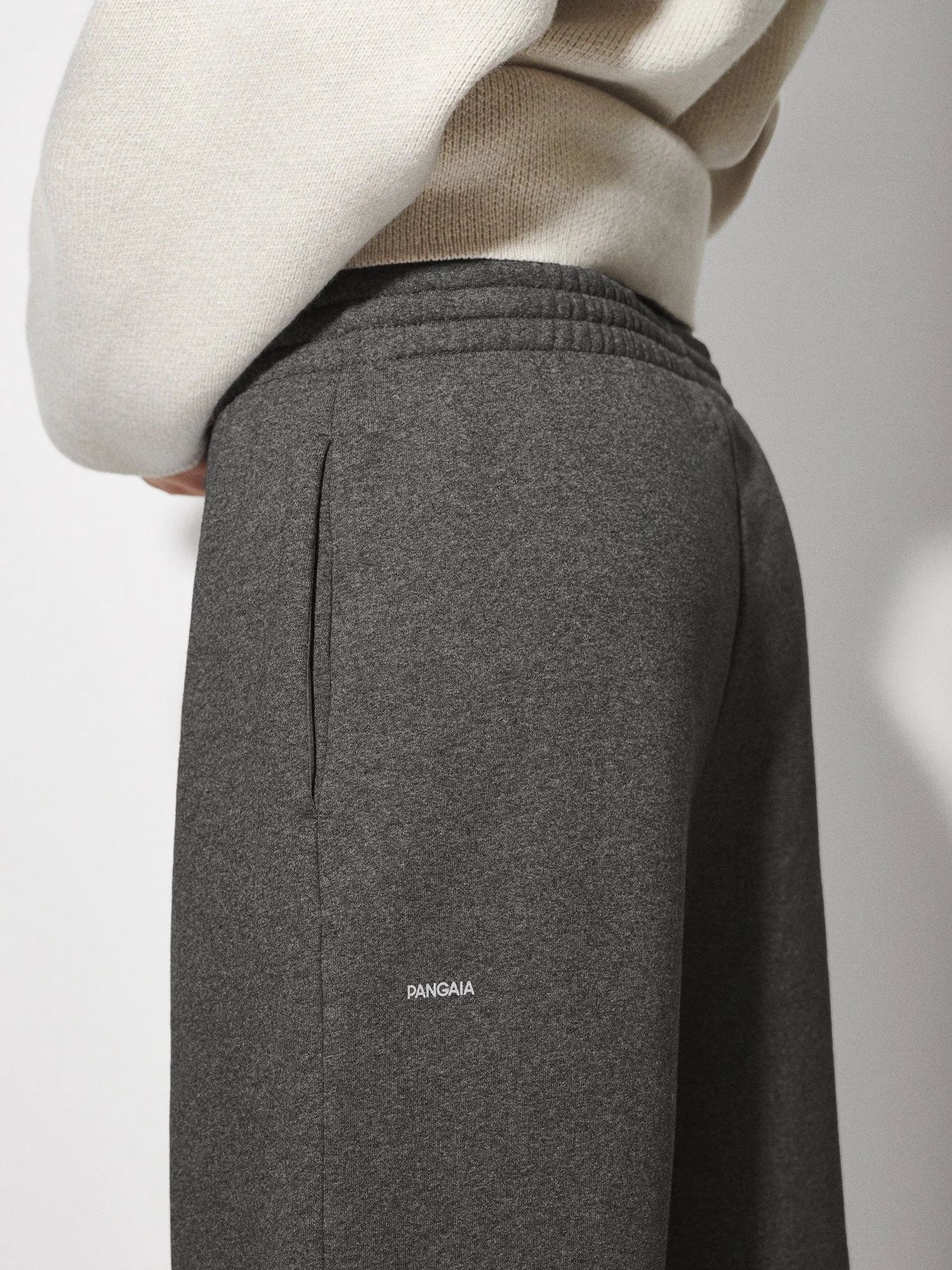Reclaimed Cotton Barrel-Leg Track Pants—reclaim charcoal
