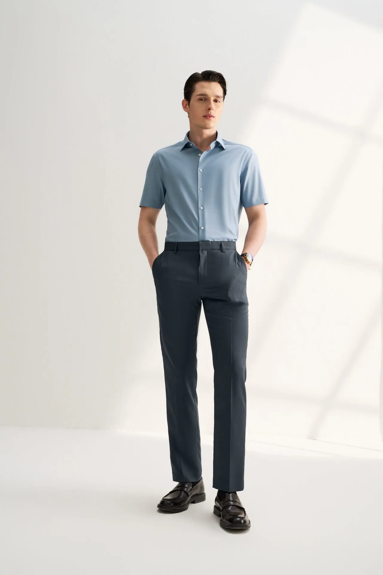 Teflon Finishing Stain Resistant Formal Pants in Smart Fit