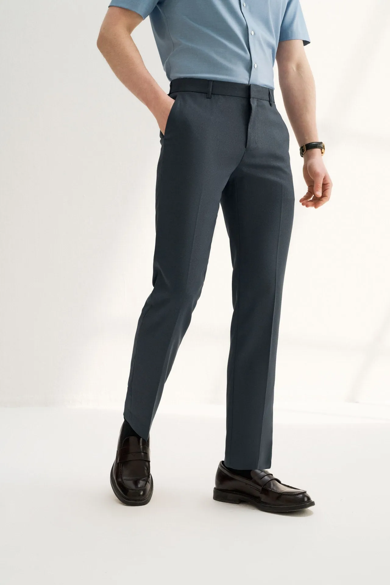 Teflon Finishing Stain Resistant Formal Pants in Smart Fit