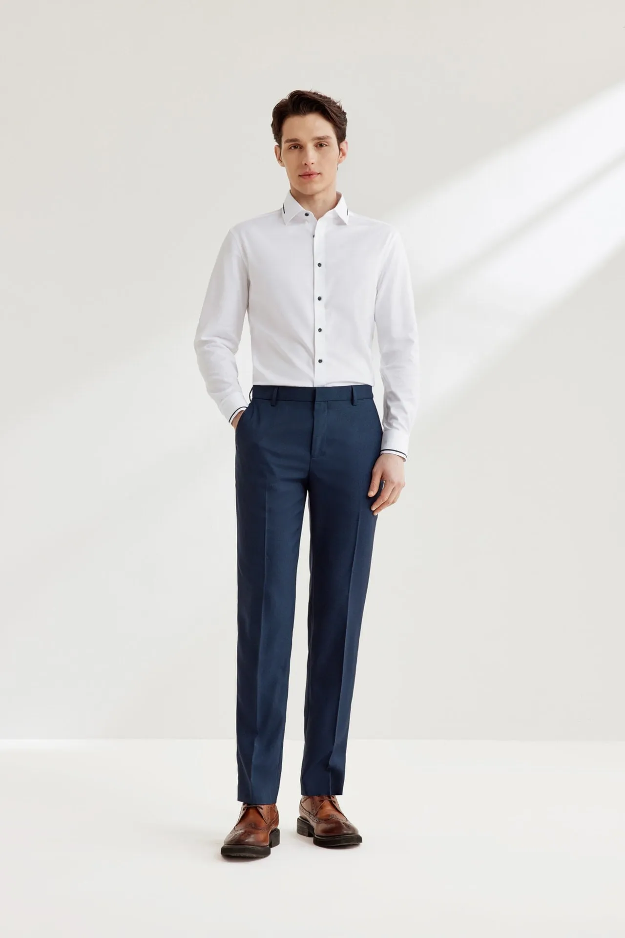 Teflon Finishing Stain Resistant Formal Pants in Smart Fit