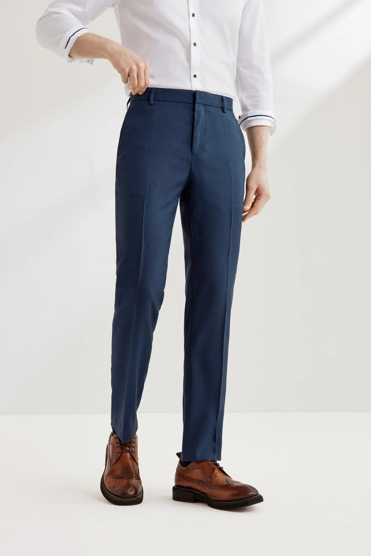 Teflon Finishing Stain Resistant Formal Pants in Smart Fit