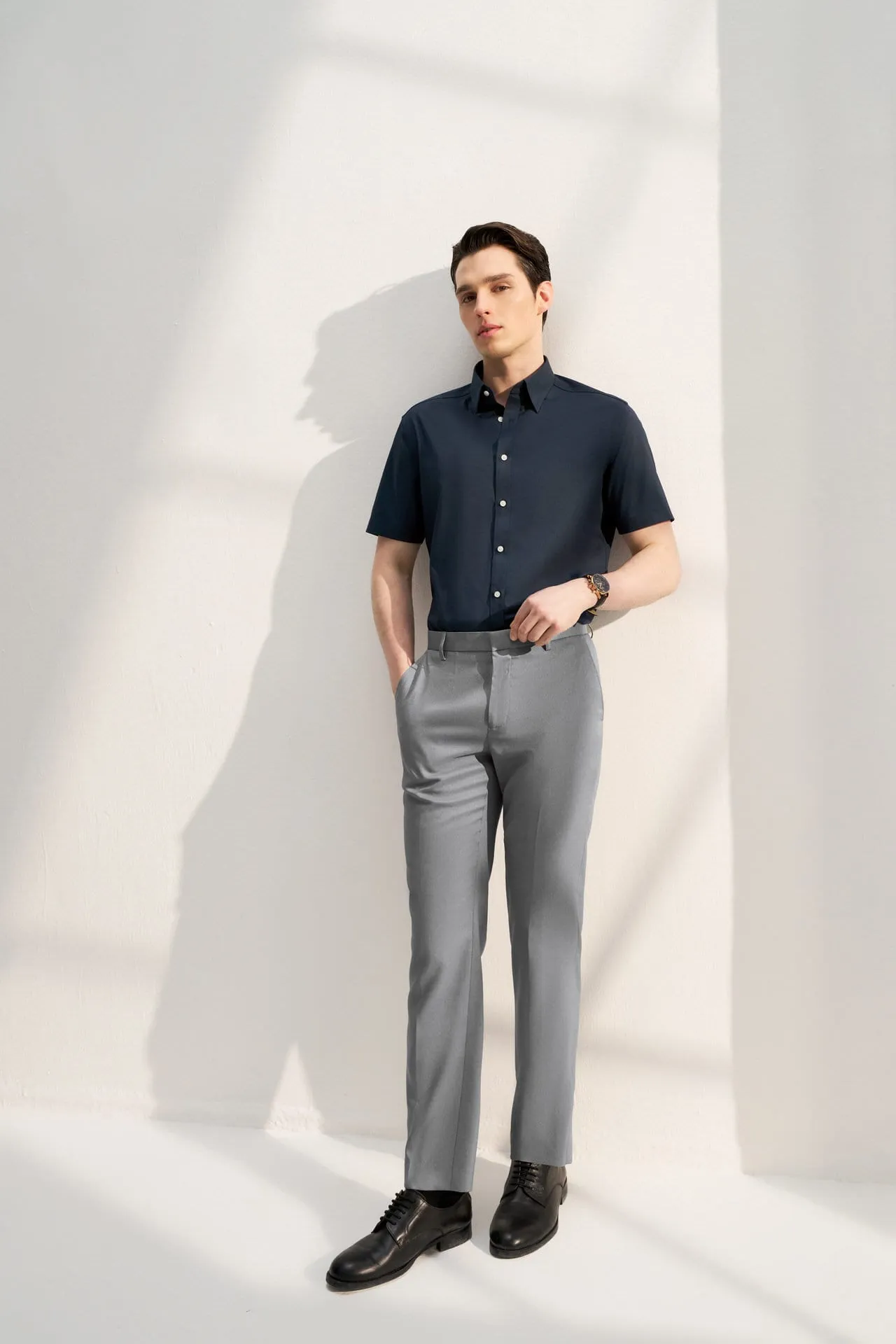 Teflon Finishing Stain Resistant Formal Pants in Smart Fit