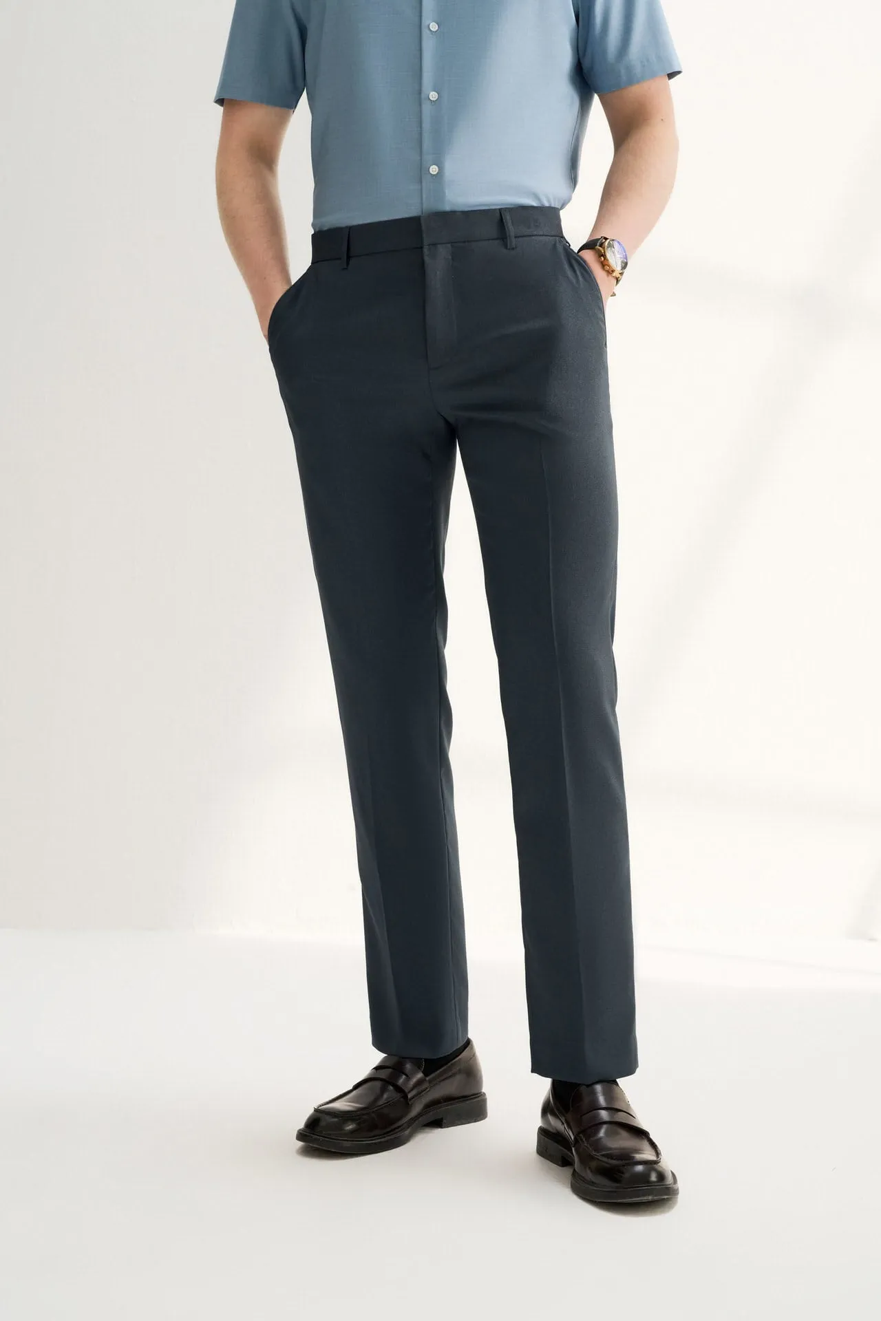Teflon Finishing Stain Resistant Formal Pants in Smart Fit