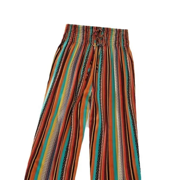 Women's Multi-color Striped Casual Pants